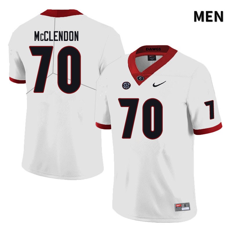 Georgia Bulldogs Men's Warren McClendon #70 Black Stitched College UGA Football Jersey 23FC013UU